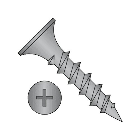 Newport Fasteners Drywall Screw, #6 x 2-1/4 in, Steel, Flat Head Phillips Drive, 3500 PK 869836-3500